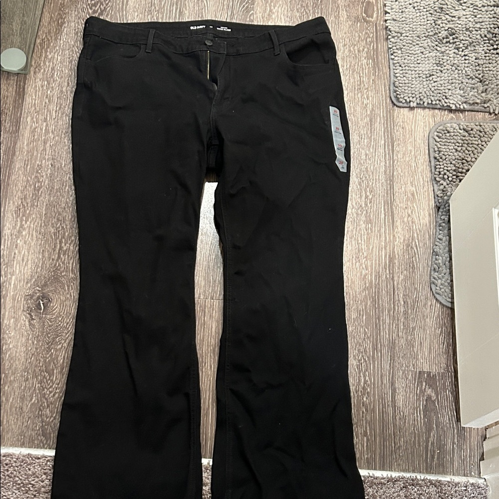Old Navy Black High Rise Flare & Wide Leg Jeans